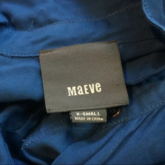 Anthro Maeve Dakota Button Down Long sleeve Shirt Dress Size XS - Picture 9 of 11